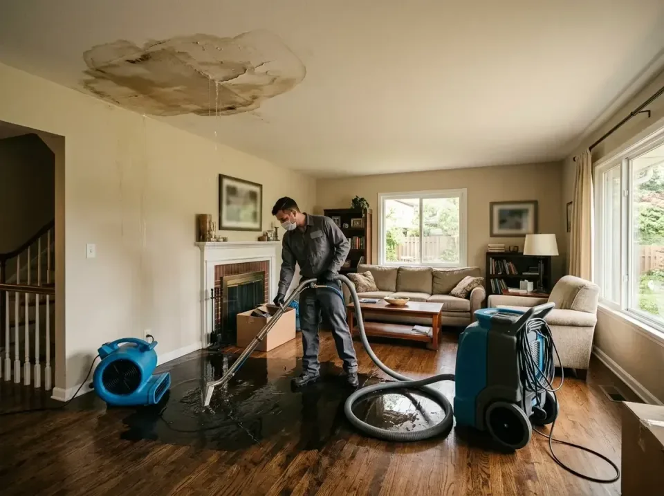 attic-pipe-burst-ceiling-drip-008 — frequently asked questions, Water Damage Restoration & Carpet Care in Sunset Hills, MO